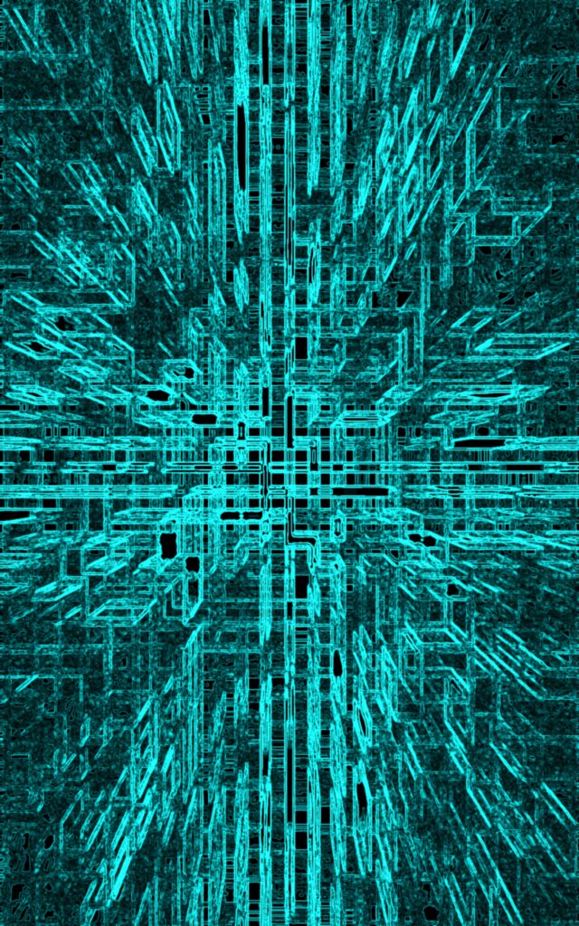 Futuristic Blue Digital Network Wallpaper - 2400x3840 HD Background