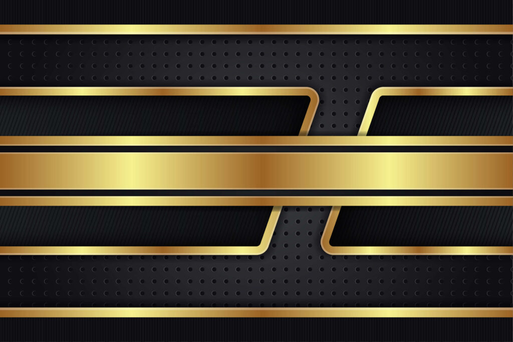 Futuristic Gold & Black Abstract Wallpaper: Modern Elegance