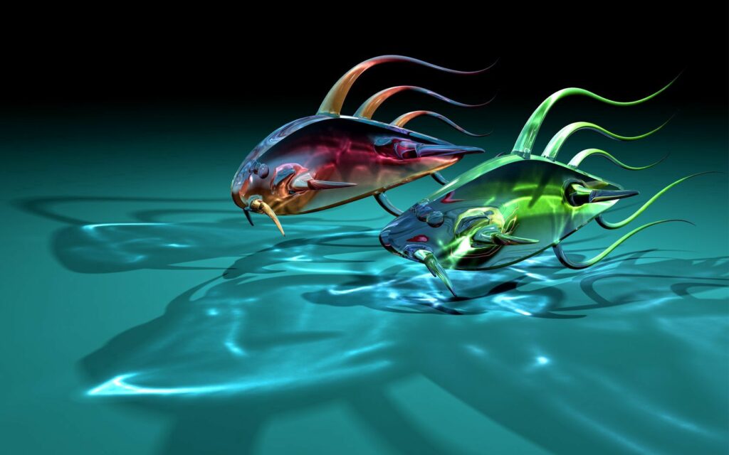 Futuristic Goldfish Wallpaper: Vibrant Colors & Surreal Design