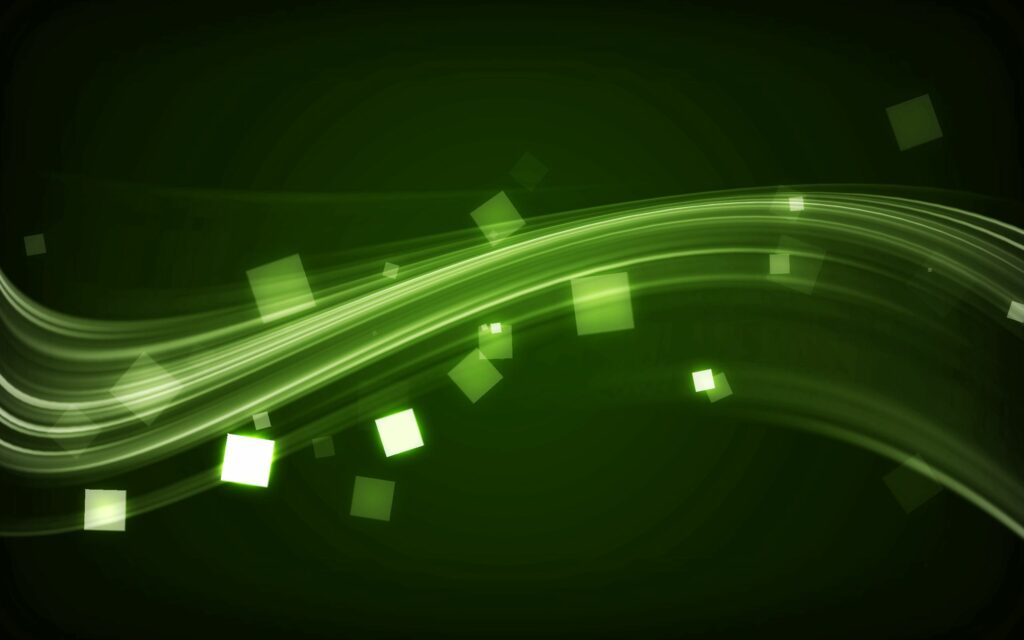 Futuristic Green Cube Abstract Wallpaper - 2560x1600 Background