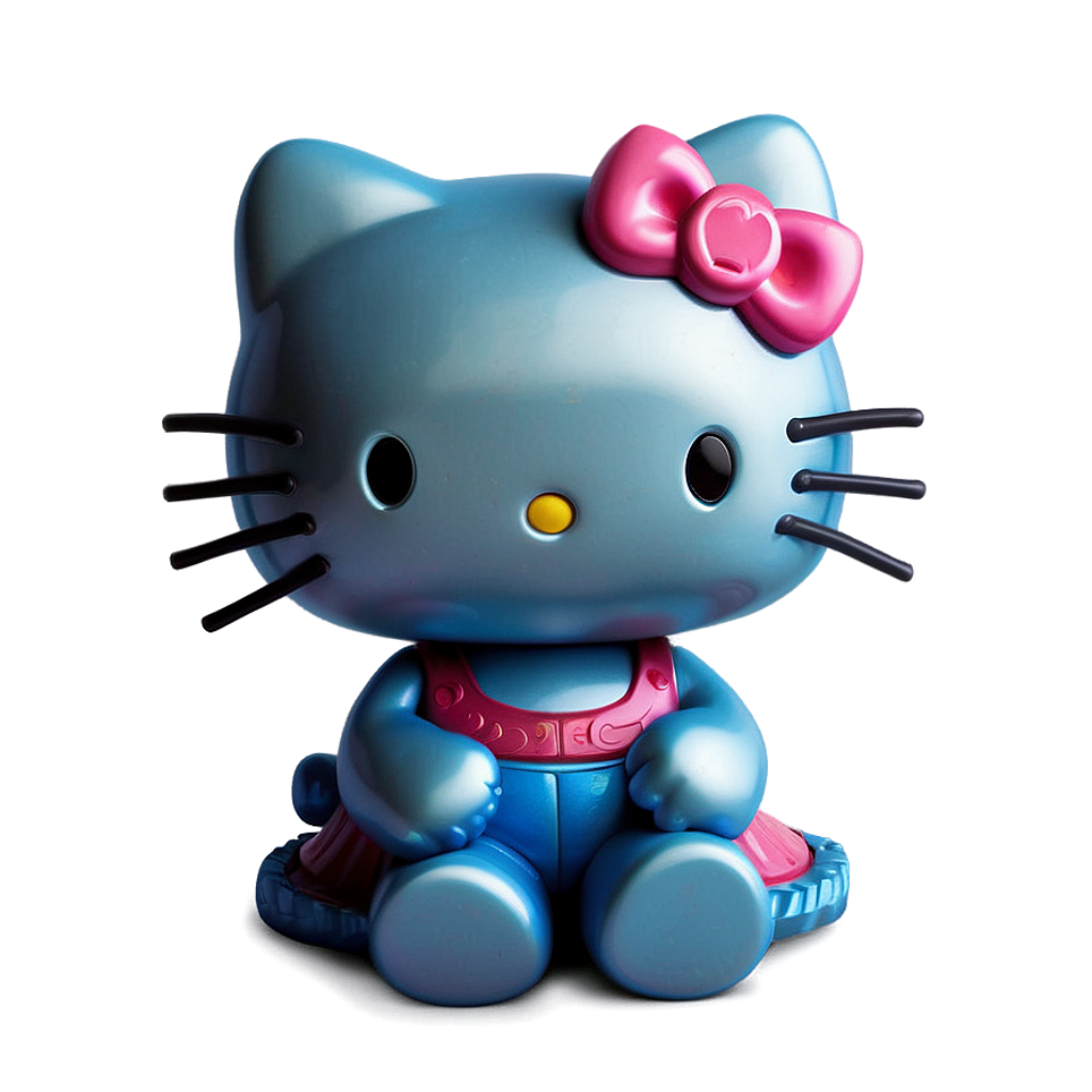 Futuristic Hello Kitty Figurine Wallpaper on Dark Background