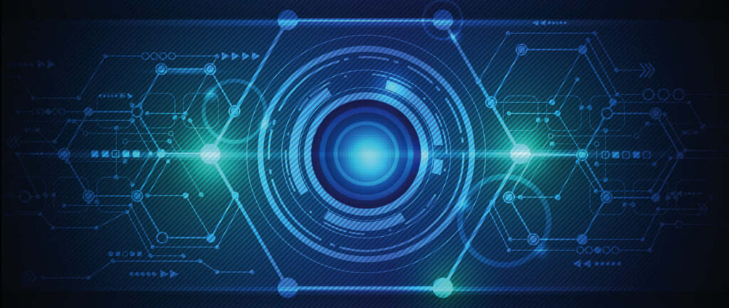 Futuristic Iron Man-Inspired Wallpaper with Glowing Blue Core