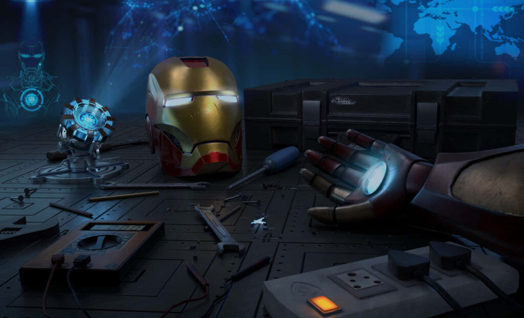 Futuristic Iron Man Wallpaper: Tony Stark's Advanced Tech Design