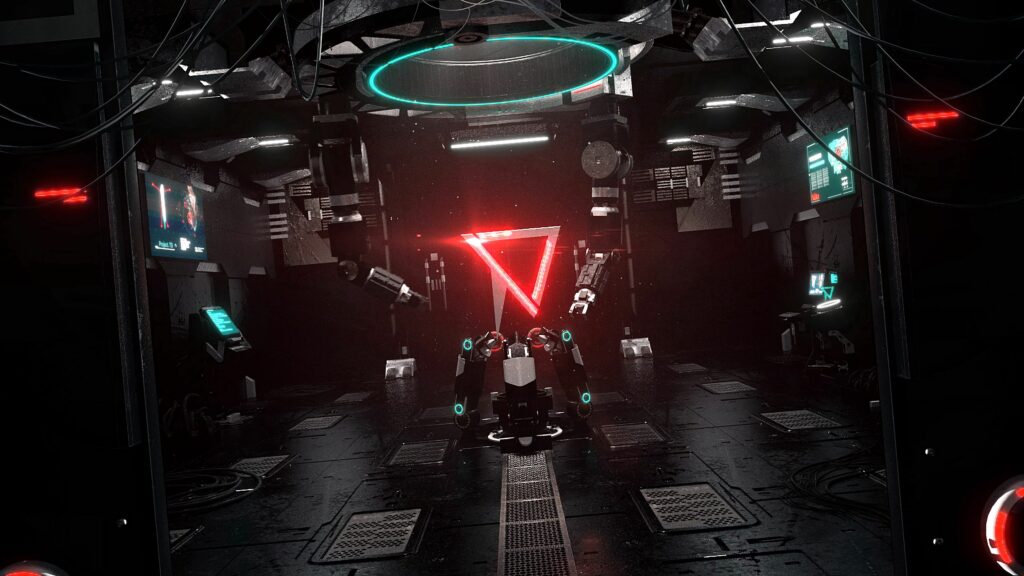 Futuristic Laboratory Wallpaper: Sci-Fi Tech with Glowing Devices