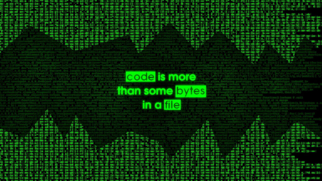 Futuristic Matrix Wallpaper: Code is More Than Bytes in a File