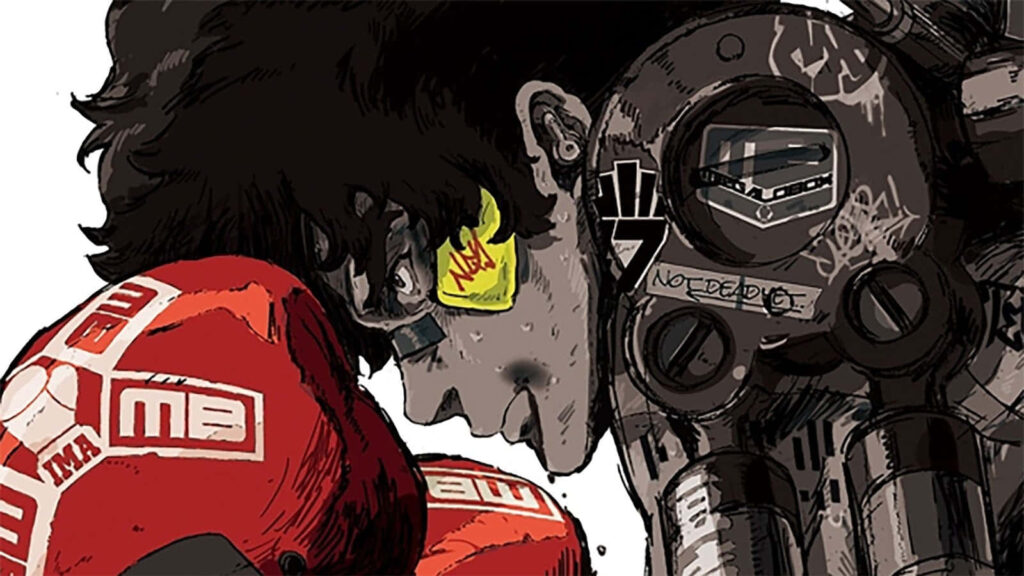 Futuristic Megalo Box Wallpaper: Intense Boxer Close-Up Background