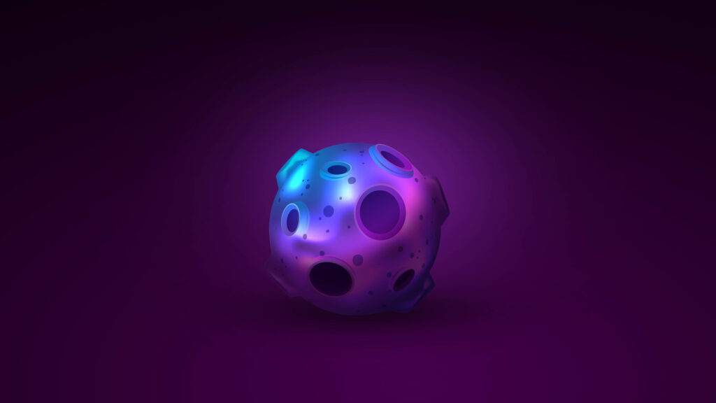 Futuristic Meteor Wallpaper in Vibrant Blue & Purple - 4K Background