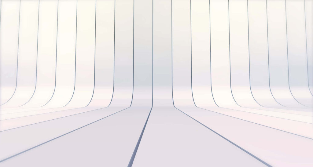 Futuristic Minimalist Wallpaper: Curved Lines on White Background
