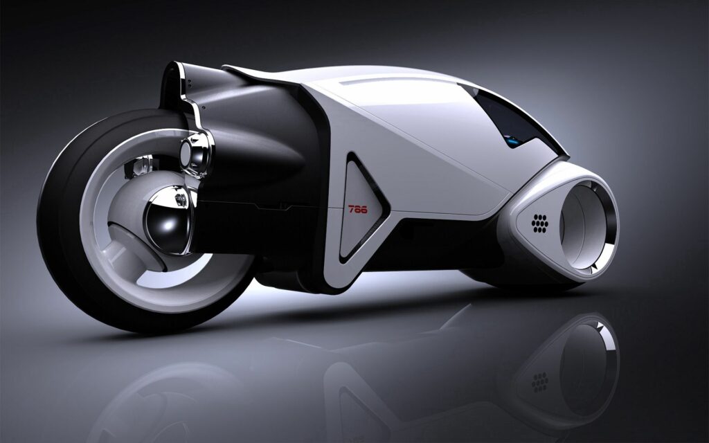Sleek Futuristic Motorcycle Concept Wallpaper - HD 1920x1200