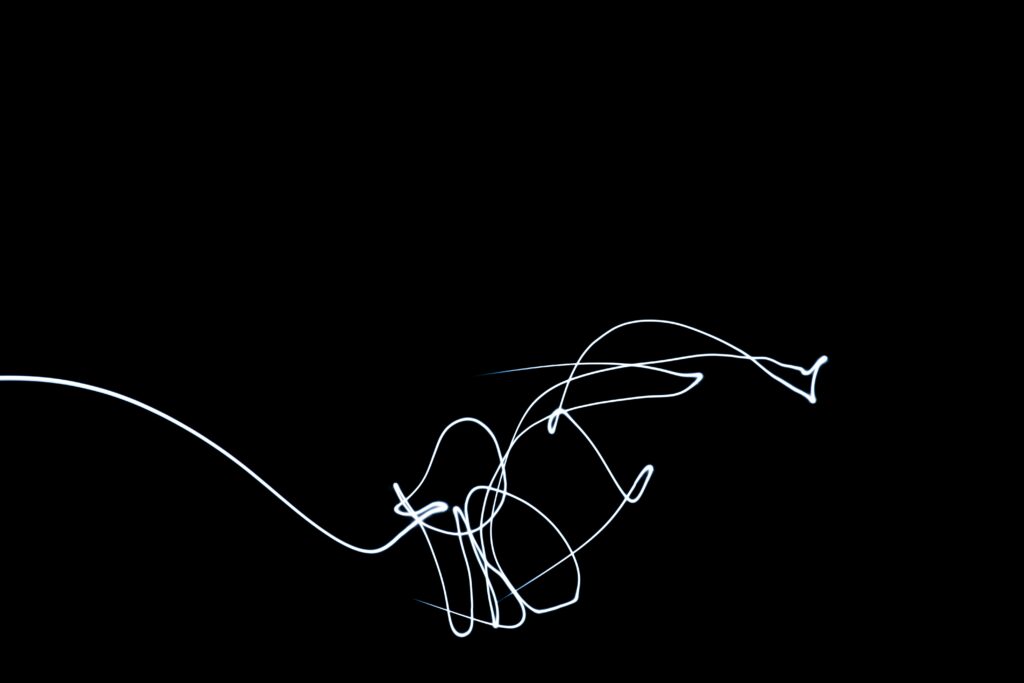 Futuristic Neon Abstract Wallpaper on Sleek Black Background