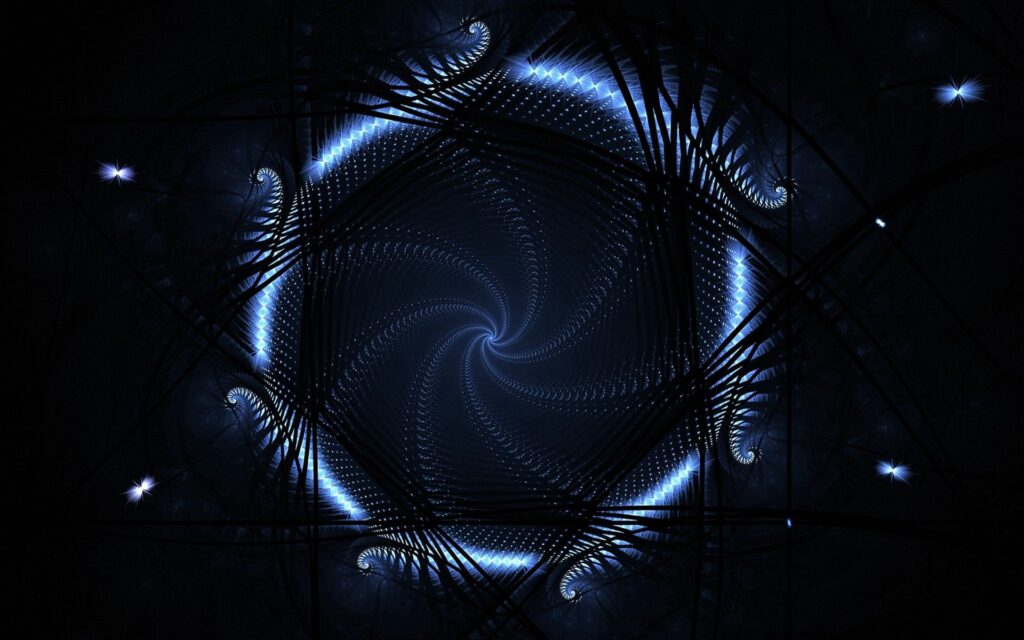 Vibrant Neon Blue Circular Design Wallpaper for Modern Desktop Background