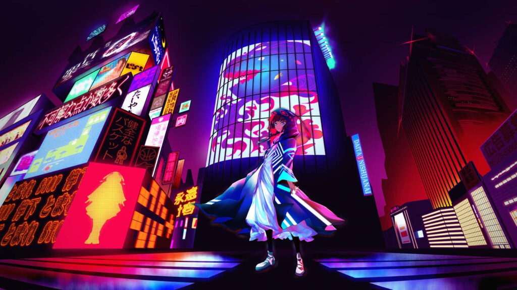 Vibrant Cyberpunk City Wallpaper: Neon Lights & Futuristic Urban Life