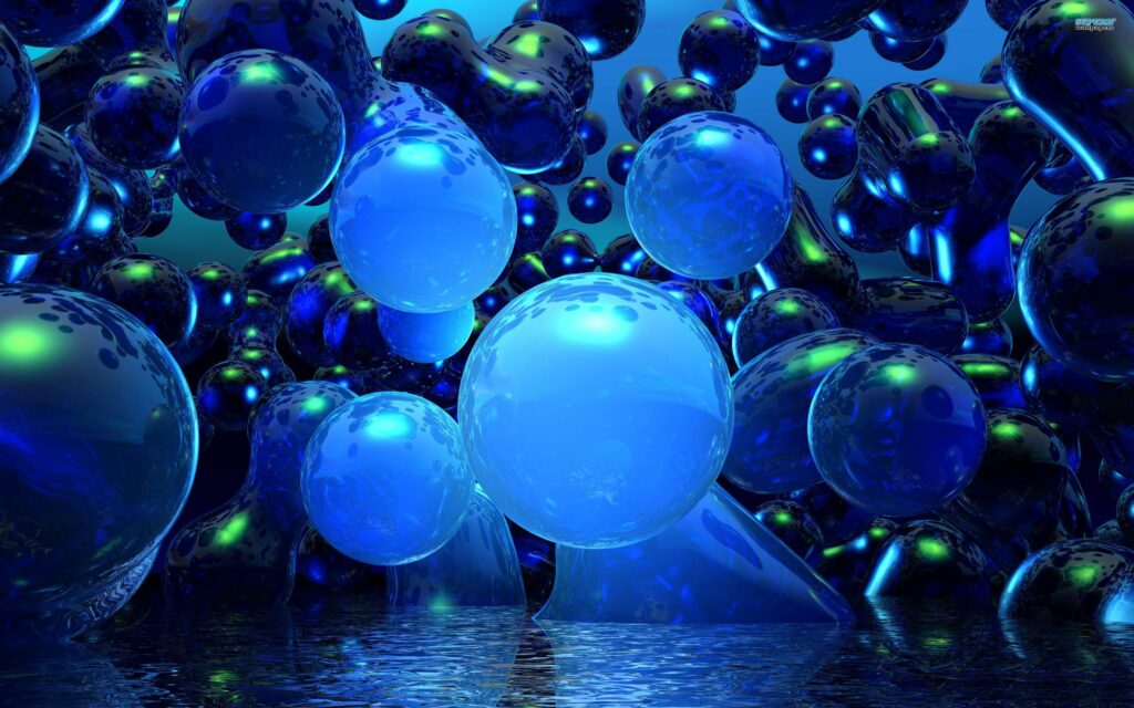 Vibrant Neon-Lit Sphere Wallpaper: Futuristic Blue & Green Background