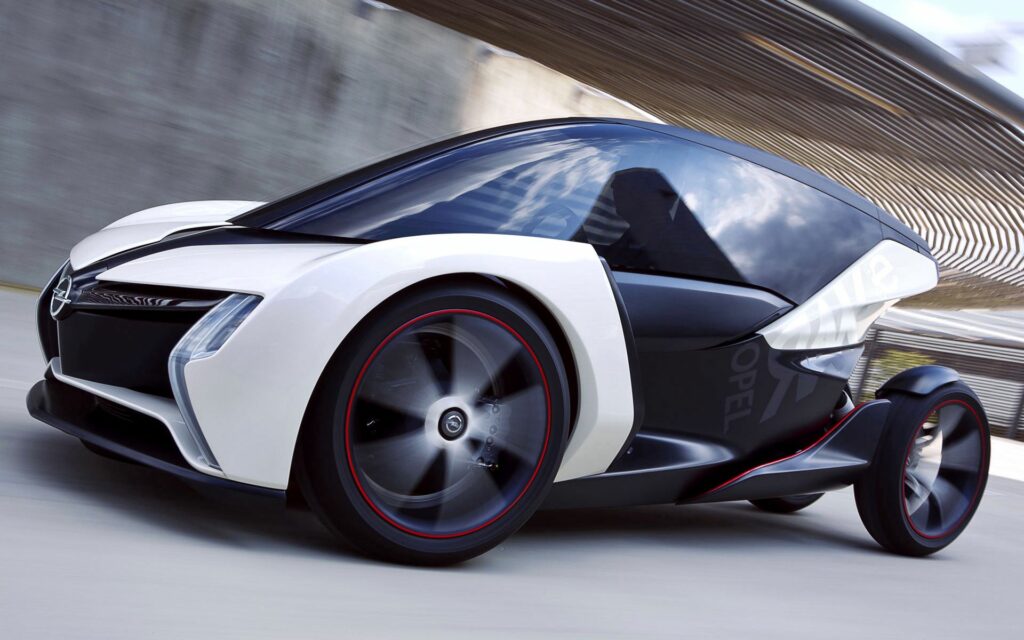 Futuristic Opel RAK Concept Car Wallpaper: Sleek & Aerodynamic Design