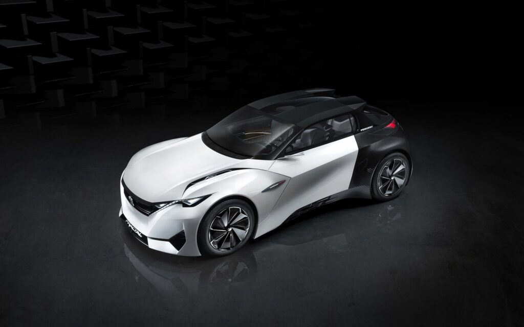 Futuristic Peugeot Concept Car Wallpaper: Sleek Design & Patterns