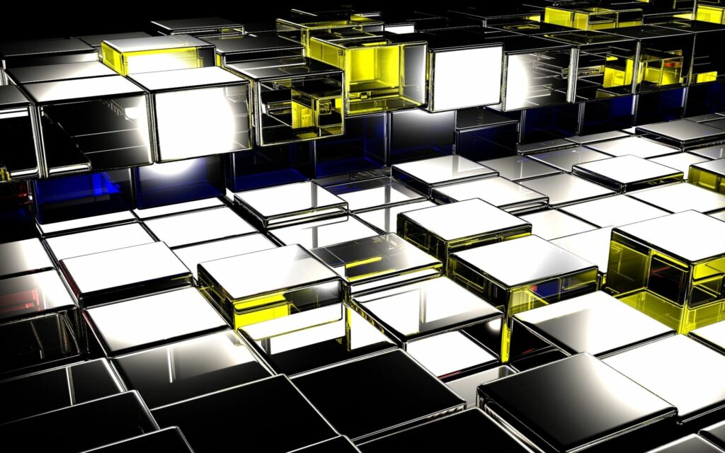 Futuristic Reflective Squares Wallpaper - 1920x1200 Background
