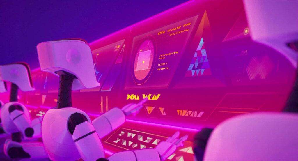 Futuristic Robot Control Room Wallpaper - Mitchells vs. Machines