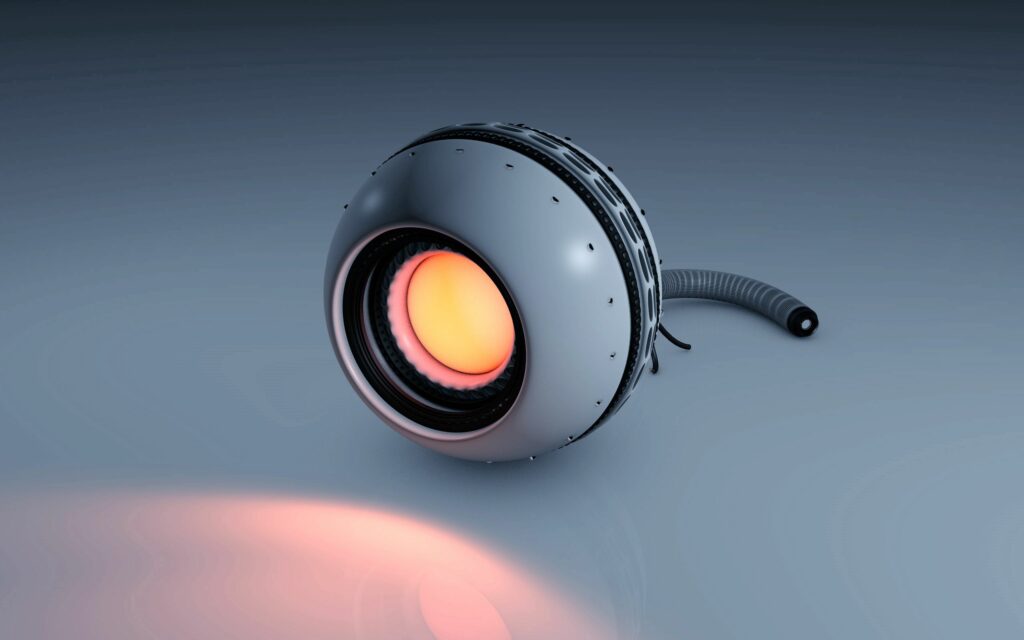 Futuristic Robotic Eye Wallpaper: Sleek Tech Aesthetic (2560x1600)