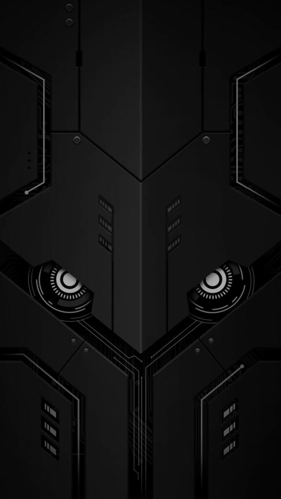 Futuristic Robotic Wallpaper with Intricate Cybernetic Patterns
