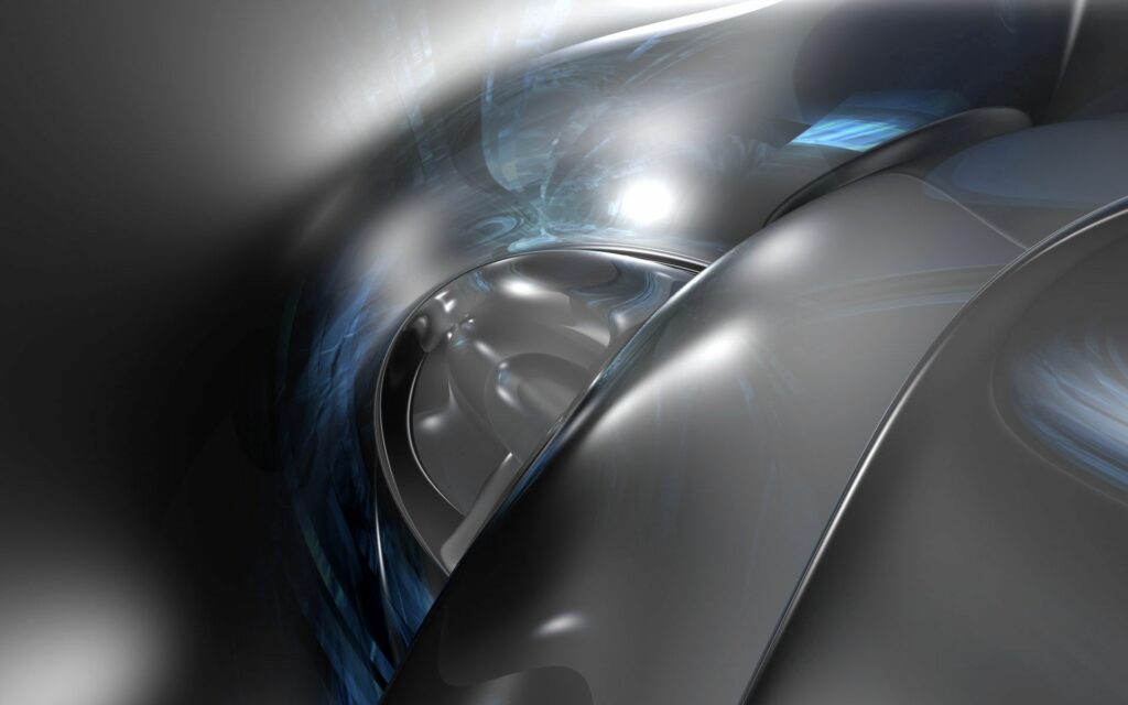 Futuristic Silver Wallpaper with Ethereal Mist - 1920x1200 Background