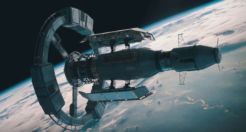 Stunning Space Station Wallpaper: Earth's Curvature & Clouds Background