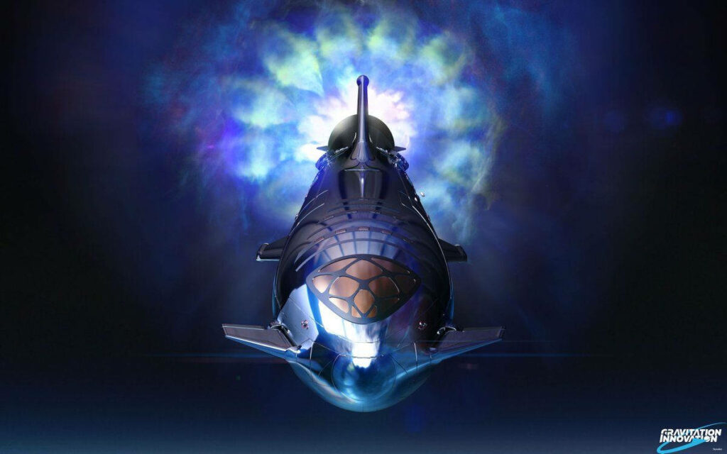 Futuristic SpaceX Spacecraft: Mesmerizing Lighting in Space Wallpaper