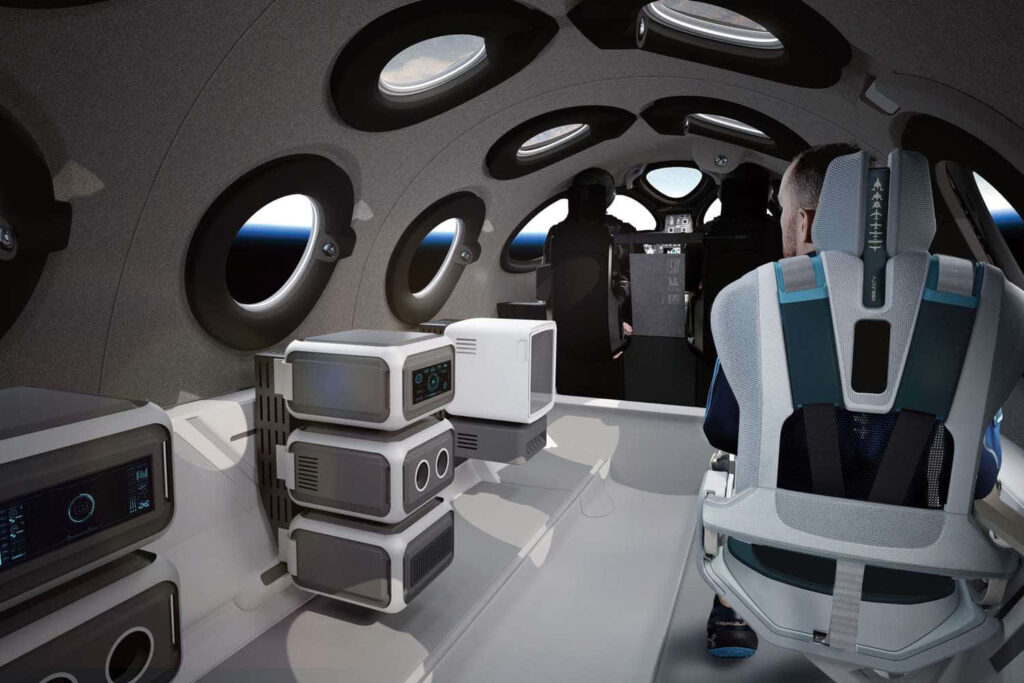 Futuristic Spaceship Interior: Sleek Cockpit & Advanced Tech Wallpaper