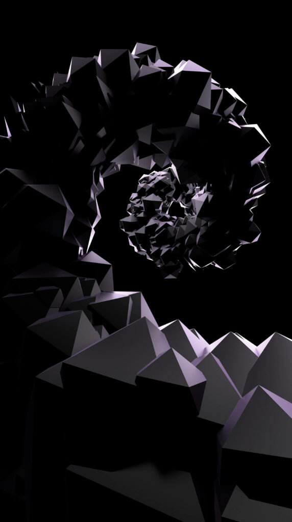Futuristic 3D Spiral Triangle Wallpaper for Samsung Galaxy S22