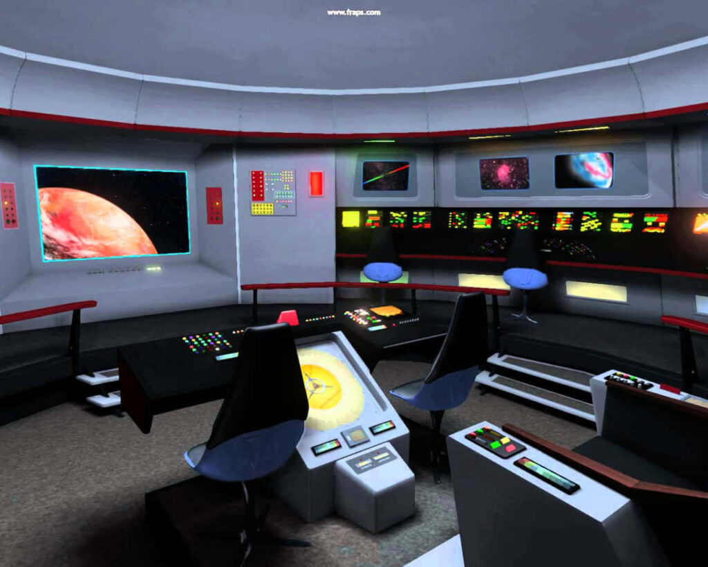 Futuristic Star Trek Enterprise Bridge Wallpaper Background