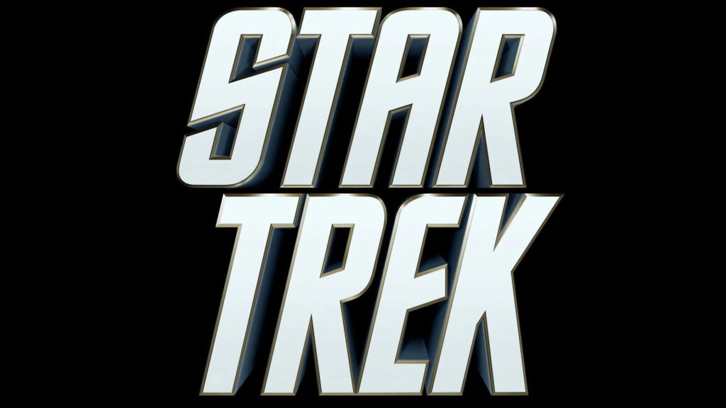 Futuristic Star Trek Logo Wallpaper Background - Classic Sci-Fi Design