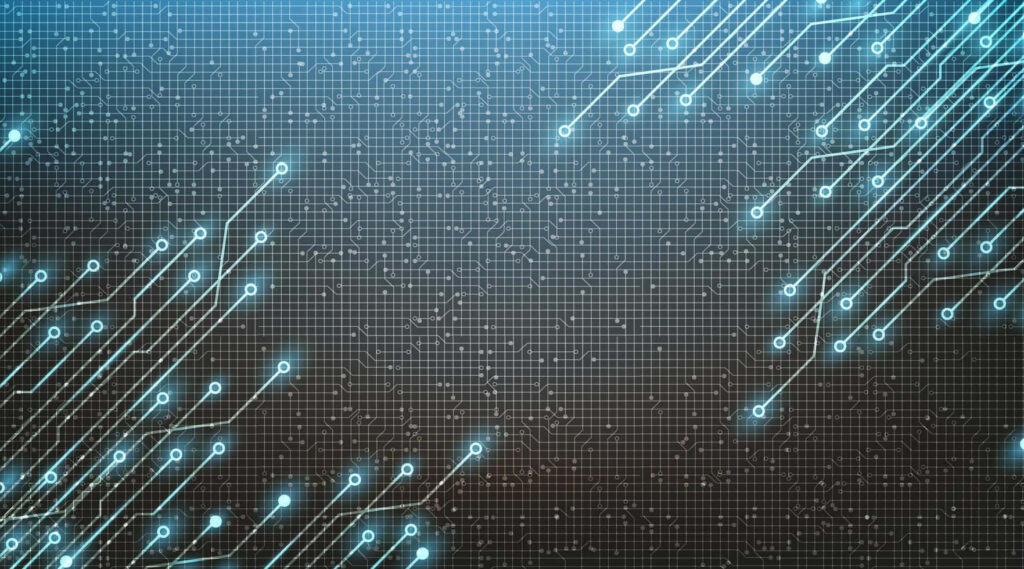 Futuristic Circuit Path Design Wallpaper - High-Tech Digital Aesthetic