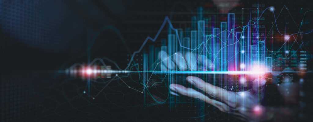 Futuristic Tech Graph Wallpaper: Dynamic Lines & Glowing Visuals
