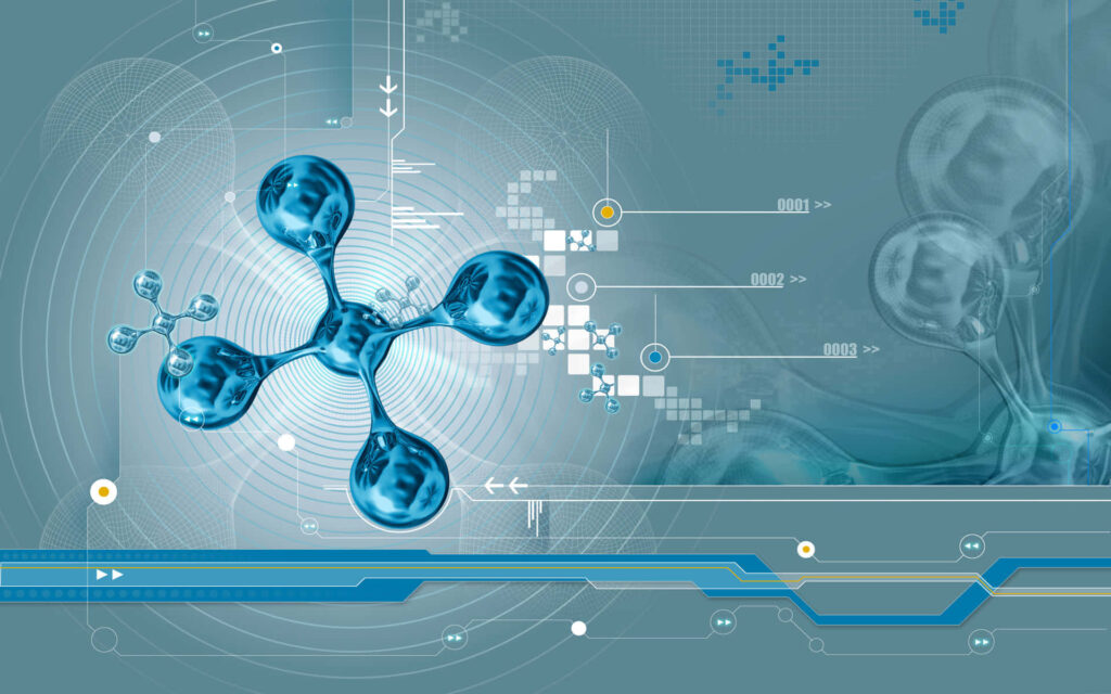 Futuristic Wallpaper: Tech-Inspired Polymer Molecular Design