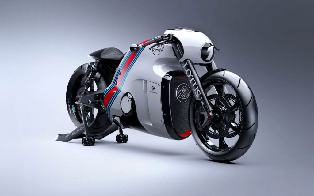Futuristic Tron-Inspired Lotus C-01 Super Motorbike Wallpaper