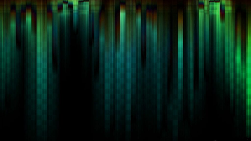 Futuristic Gradient Background: Intricate Green & Blue Lines Wallpaper