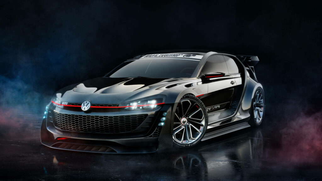 Futuristic Volkswagen GTI Wallpaper: Sleek Design & Glossy Style