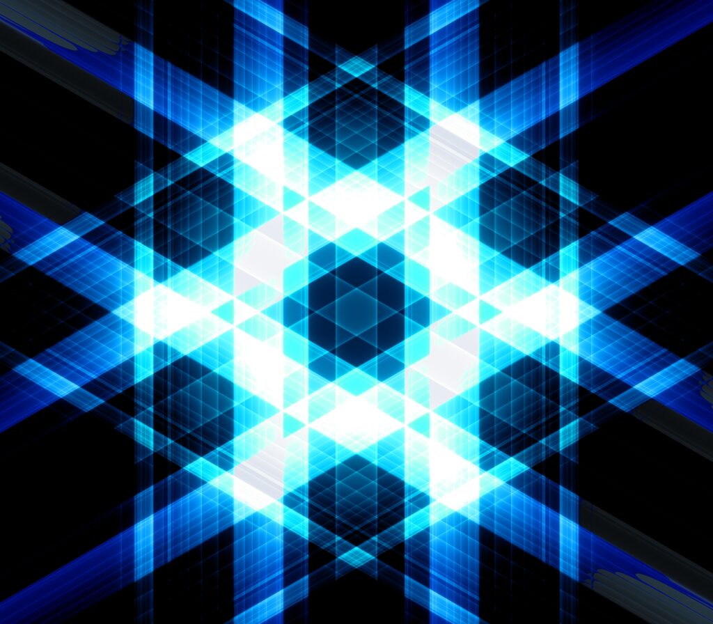 Futuristic Blue Triangle Wallpaper: Striking Abstract Background Design