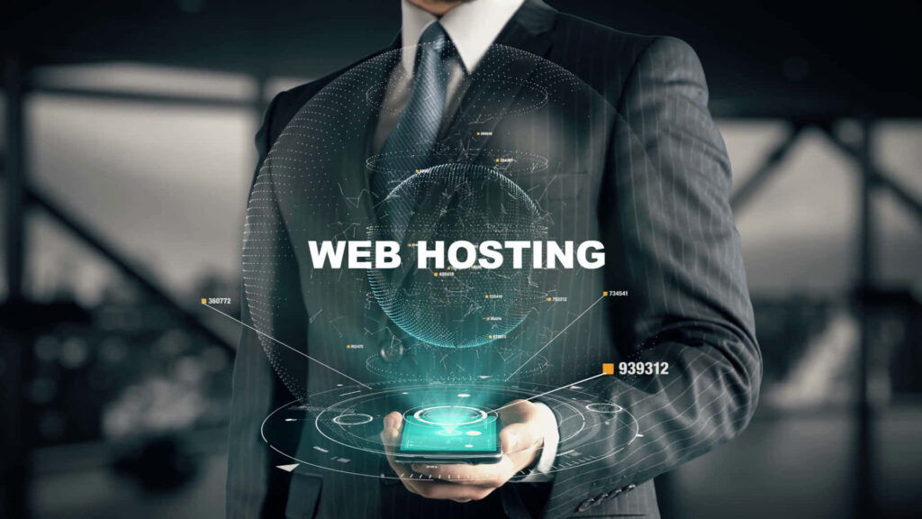 Futuristic Augmented Reality Wallpaper: Hologram & Web Hosting Solutions