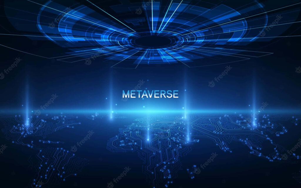 Futuristic Augmented Reality & Metaverse Wallpaper Background