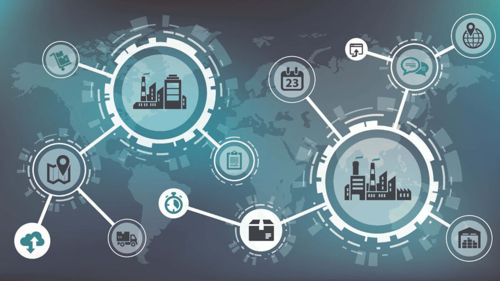 Futuristic Wallpaper: Interconnected Global Tech & Industrial Design