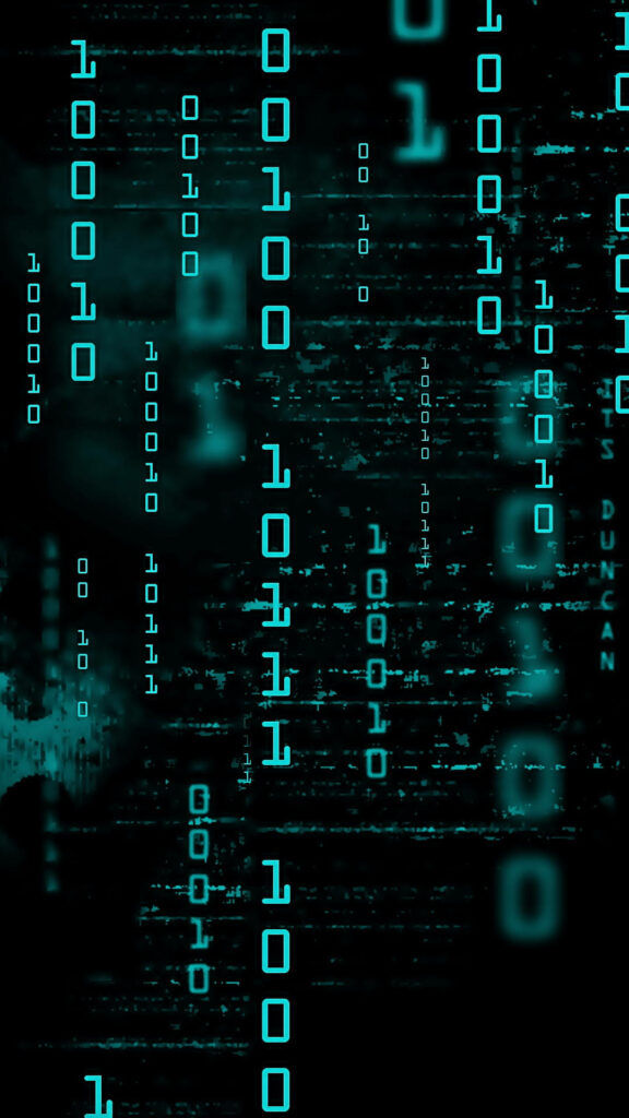 Futuristic Binary Code Wallpaper: Advanced Android Tech Background