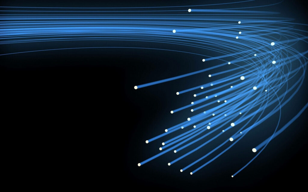 Futuristic Neon Light Trails Wallpaper: Tech & Connectivity Background