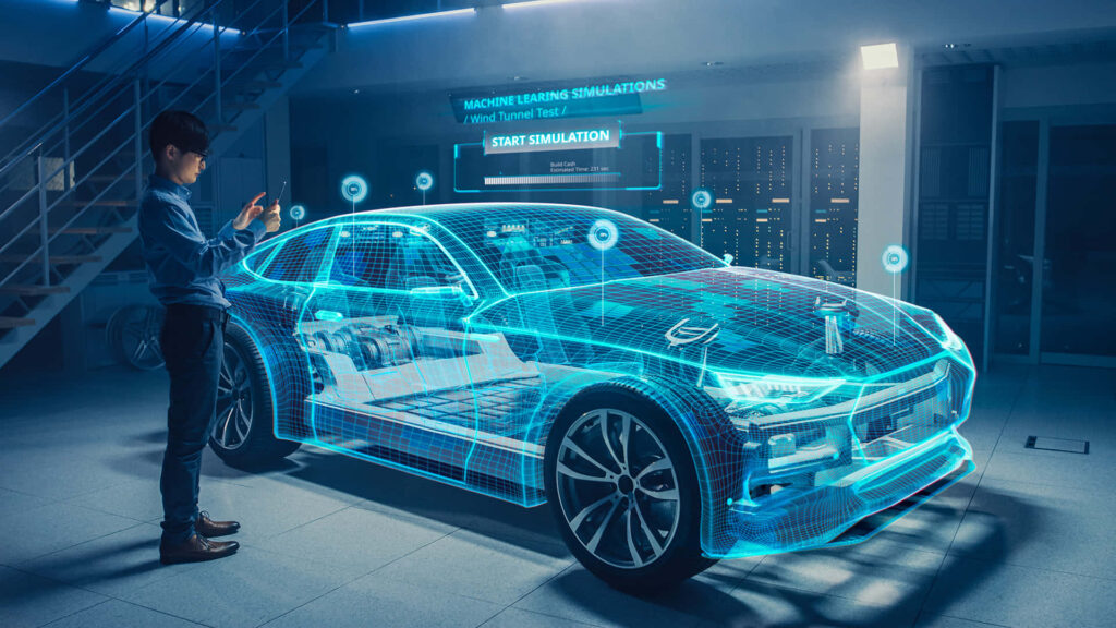 Futuristic Car Wallpaper: Advanced Tech & Holographic Interface
