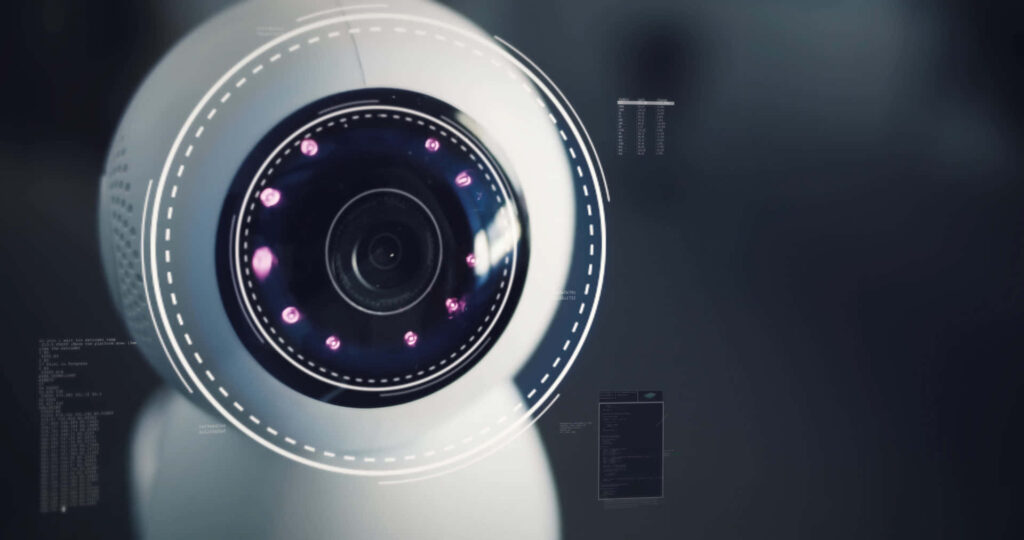 Futuristic Mini PTZ Security Camera Wallpaper - Advanced Surveillance Tech
