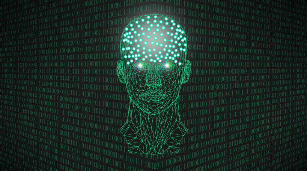 Futuristic Wallpaper: Human Mind & Glowing Neural Network Design