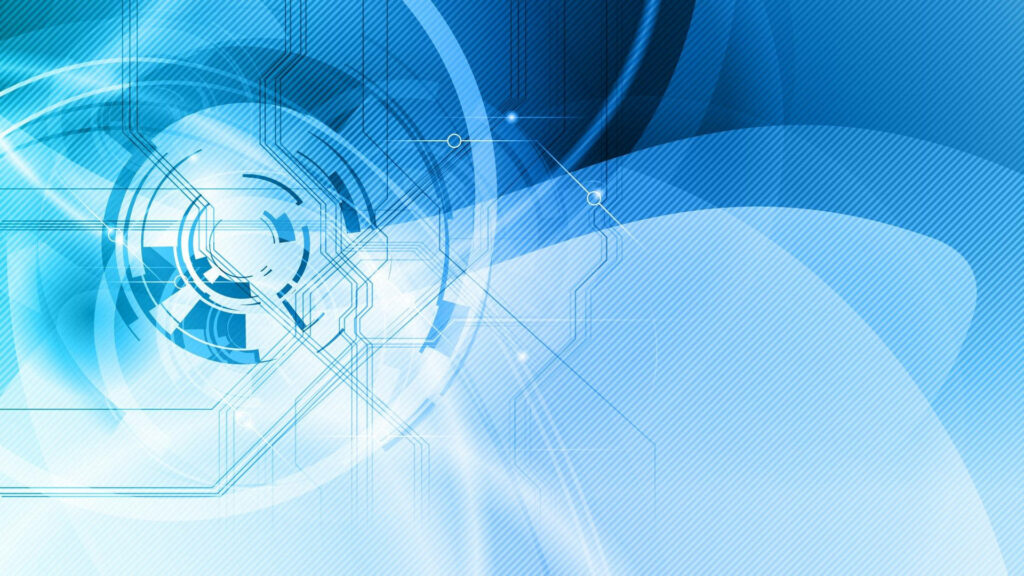 Futuristic Circuit Design Wallpaper: Glowing Blue Tech Background