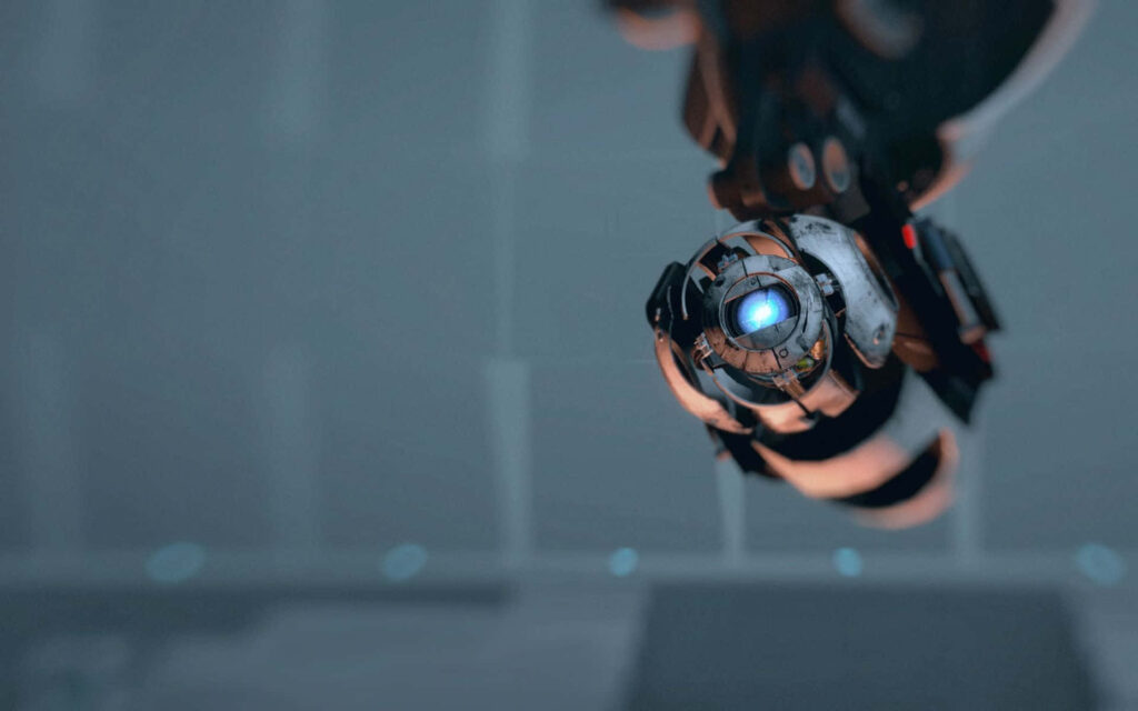 Futuristic Robotic Sphere Wallpaper: High-Tech Industrial Design
