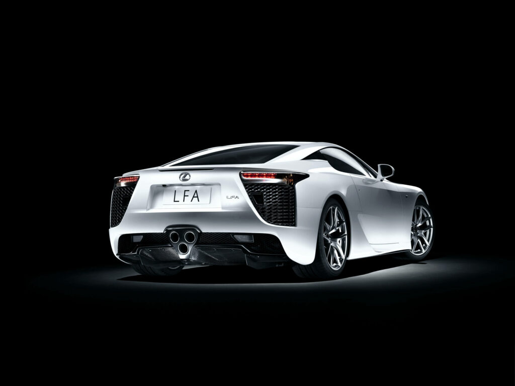 Futuristic White Lexus LFA Coupe Wallpaper: Sleek Design & Bold Styling