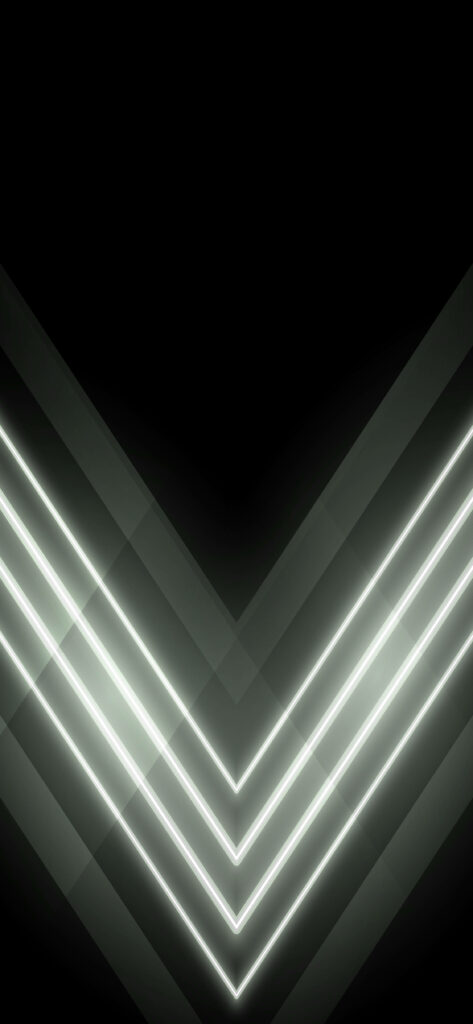 Modern White Neon Arrows Wallpaper on Dark Background - Futuristic Design