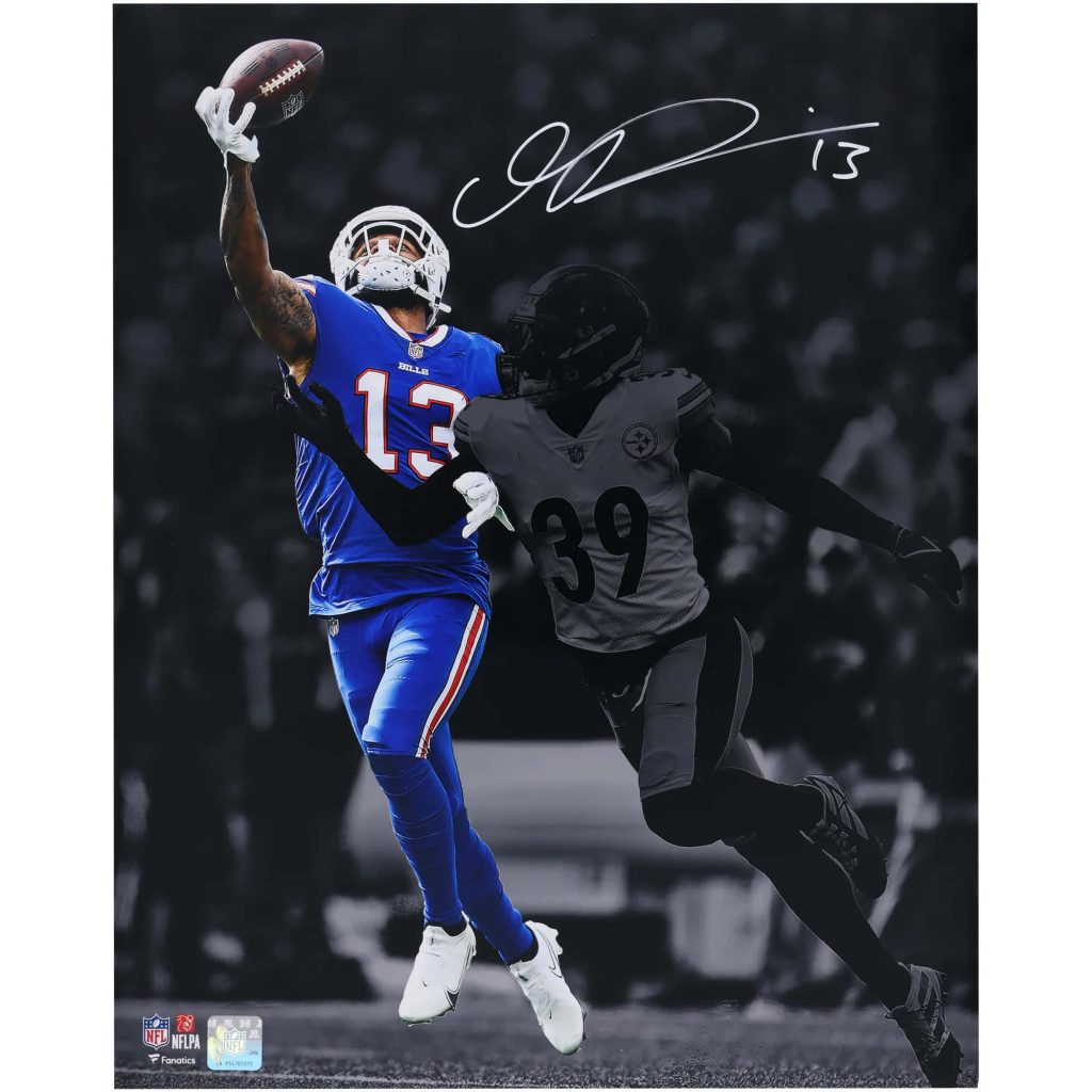 Buffalo Bills Gabe Davis catch action wallpaper autographed NFL football wide receiver background